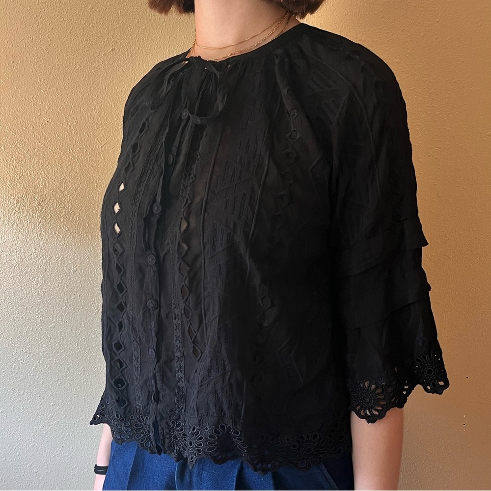 Johnny Was Boho Flowy Blouse